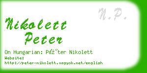 nikolett peter business card